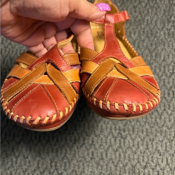 NWOB Pikolinos P. VALLARTA Women's Leather Sandals Shoes in Sandia Size 9.5 NEW - Picture 12 of 14